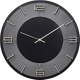 Leonardo-Orologio da parete, colore: Nero/Oro, taglia unica