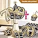 Blulu 70 Birthday Party Decorations Set Golden Birthday Centerpiece Sticks Glitter Table Toppers Party Supplies, 24 Pieces