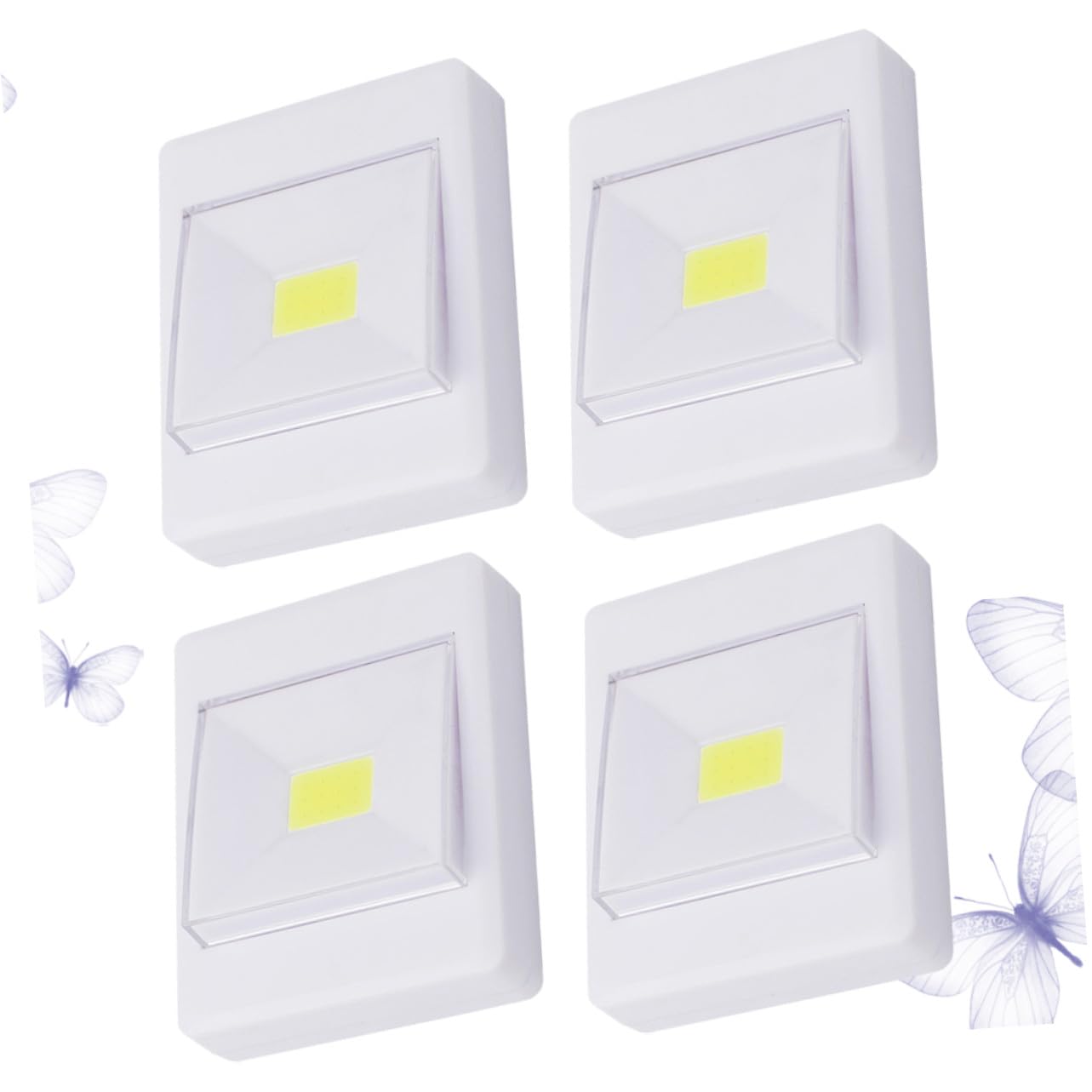Toddmomy 4pezzi Lampade Cob Led Da Parete Per Interni Luci Sotto Pensile Cucina Con Autoadesivo Luce Bianca Senza Batteria Stile Casuale Per Armadio Corridoio e Ripostiglio