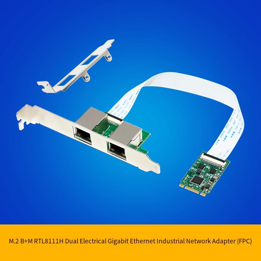 Scheda Adattatore Server Gigabit Ethernet M.2 B+M Dual Port Gigabit Server NIC 10/100/1000Mbps Scheda di Rete Ethernet NIC per PC