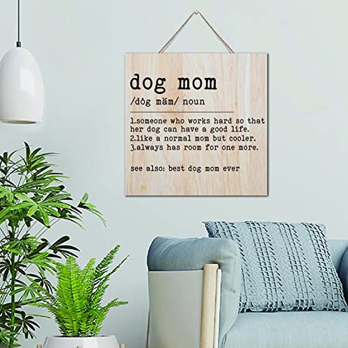Panneau en bois Dog Mam Noun : habillez votre salle à manger avec style