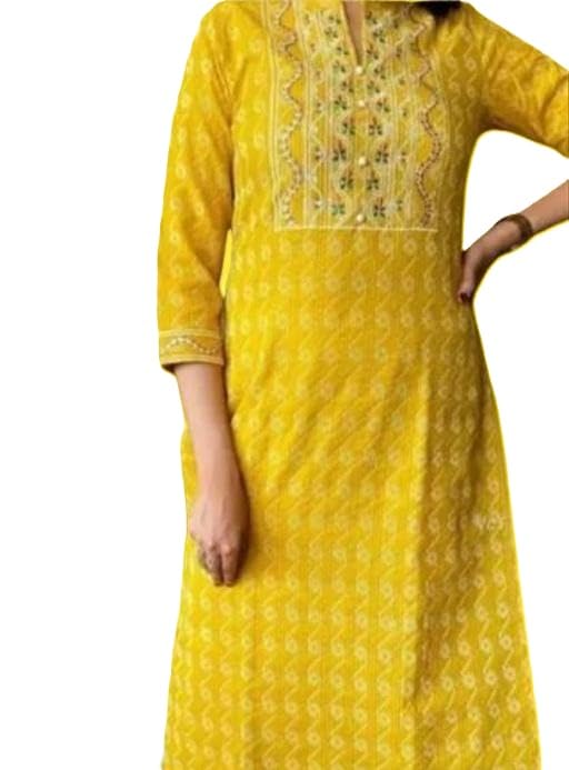 Image of Women Kurti with Beautiful Print Design for Comfortable Everyday Ethnic Fashion Look