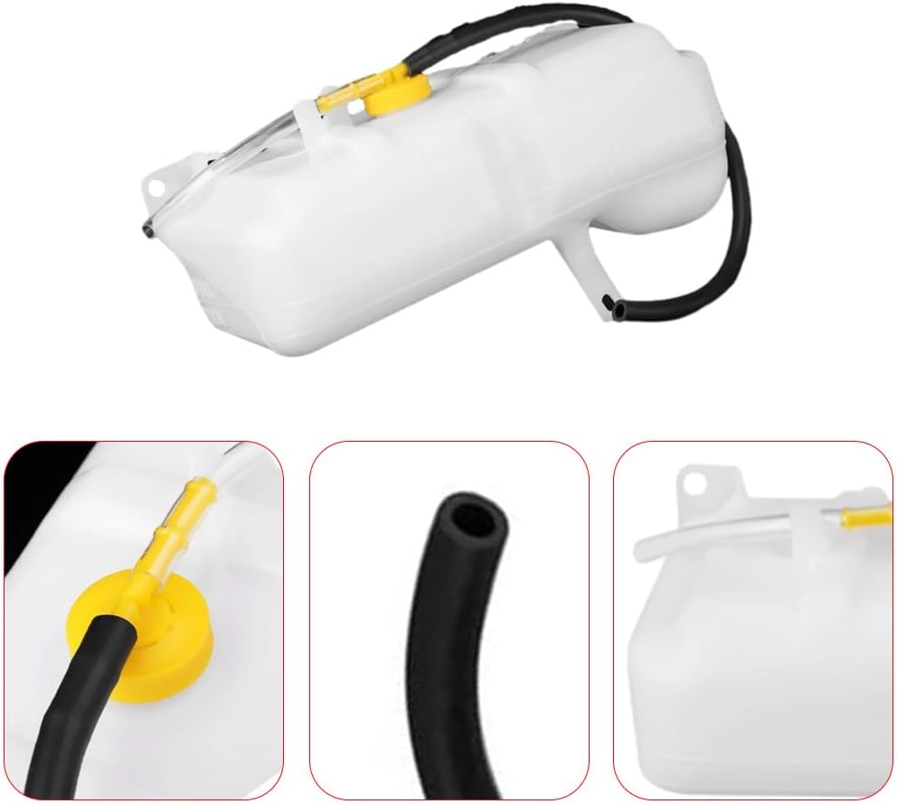 Coolant Overflow Bottle Twin Tube Tank, Coolant Reservoir Bottle Kits, Compatible with Nissan Patrol GQ (Y60) 4.2 Petrol Carburettor 1988–1992, Replace 17931-NI020DO, 1 pc