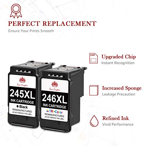 Pioneering Toner Kingdom Compatible 245XL 246XL Ink Cartridge Replacement for Canon PG-245XL CL-246XL 243XL 244XL for PIXMA MX492 MX490 MG2522 MG2922 MG2520 MG2920 MG2420 TR4520 TS3122... - Image 5