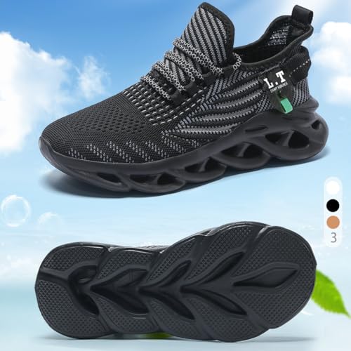 Image of Mens Running Shoes Gym Slip on Sneakers Non Slip Walking Tennis Sports Work Athletic Workout Casual Lightweight Breathable Fashion