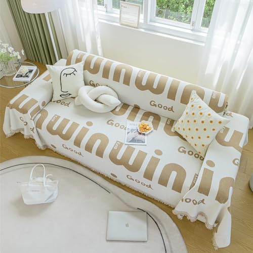 Housse chenille 1 places pour couverture canapé multifonction kaki - 5