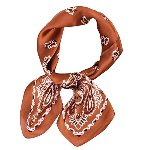 Floral Prints Scarf for Women Like Silk Satin Scarf for Hair Wrapping at Night Square Scarf for Sleeping