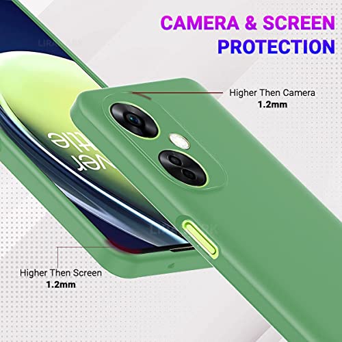 Image of LIRAMARK Liquid Silicone Soft Back Cover Case for OnePlus Nord CE 3 Lite 5G / 1+Nord CE 3 Lite 5G (Mint Green)