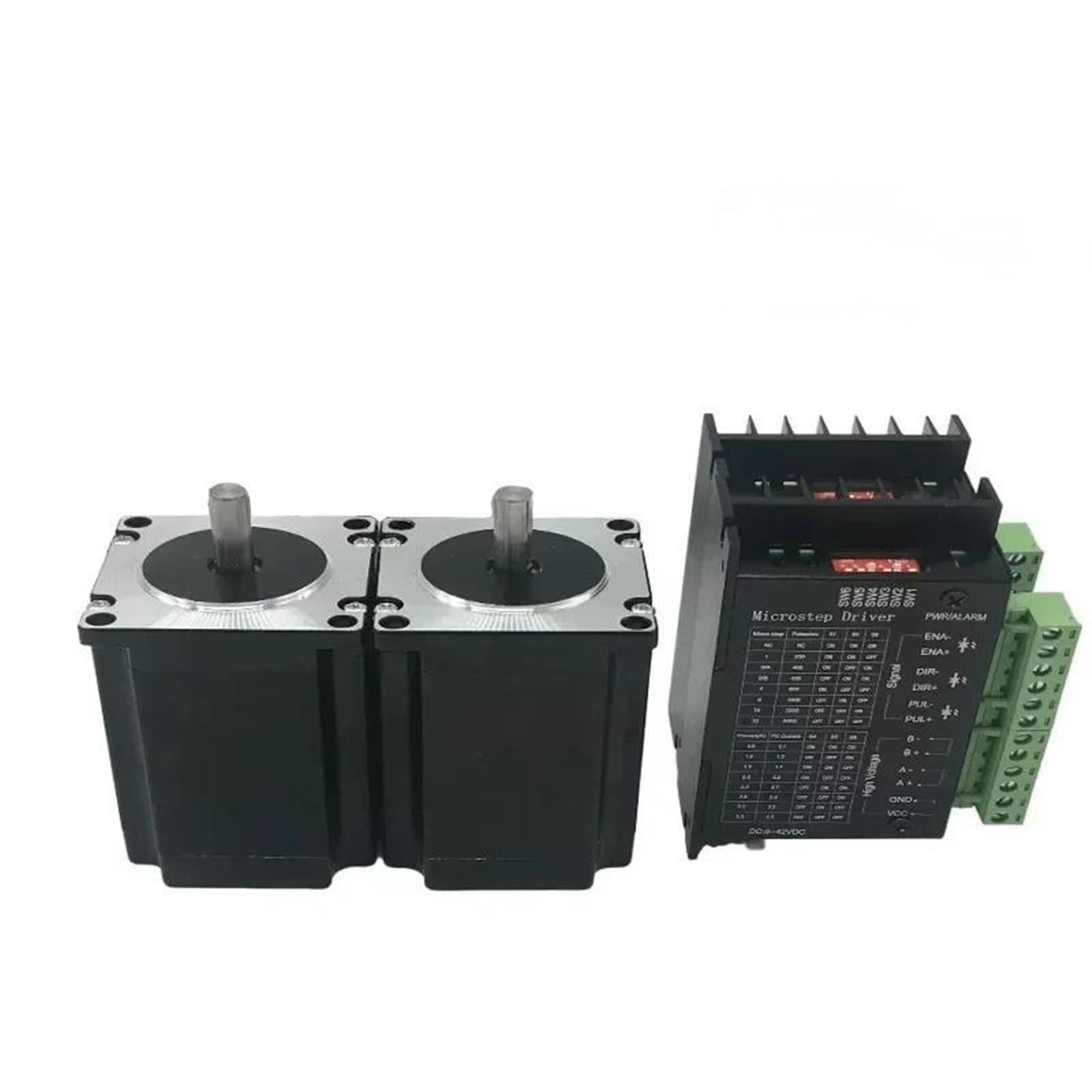 Motor paso a Nema 23 de un solo eje 8 mm, 3 A, 0,95-3 Nm, 200 W, kit controlador fuente alimentación con una respuesta rápida(2 Kit,0.95Nm)