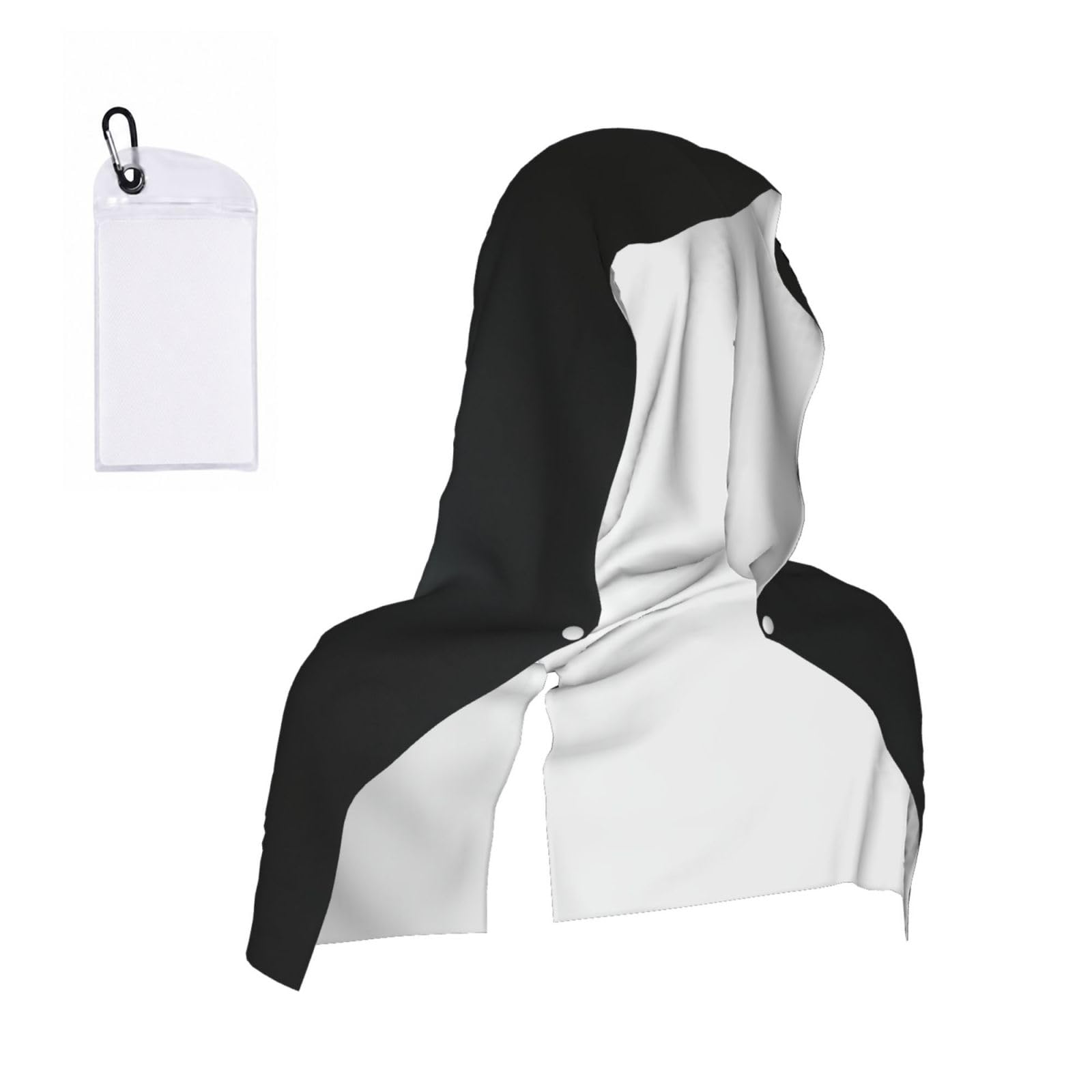 CNTDBU Frost Glass Shape Cooling Towel Hooded-Instant Chill Neck Cover for Sports, UV Cooling Rag for Running Gym