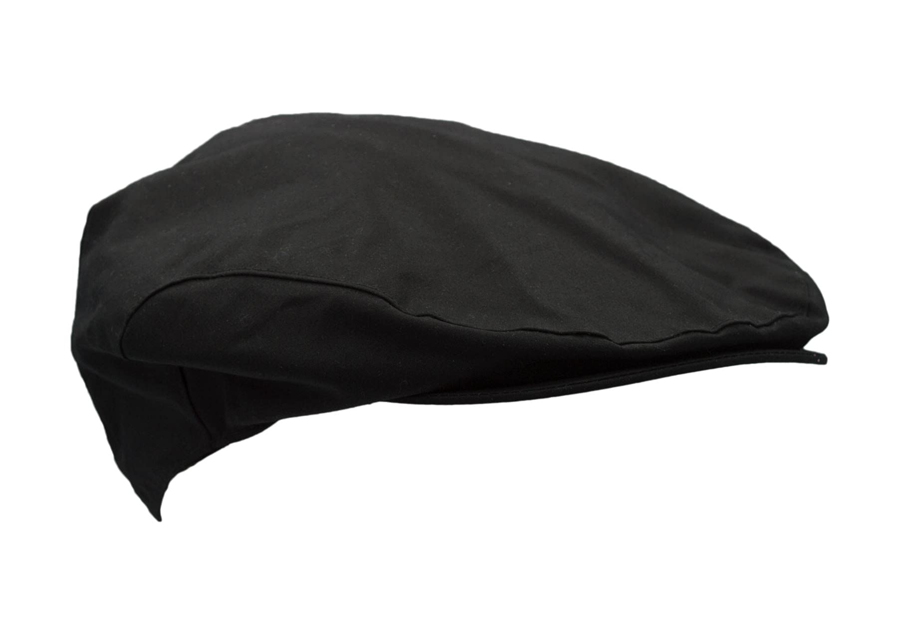WALKER AND HAWKES - Premium Olive 100% British Millerain Waxed Cotton Belton Flat Cap Unisex - Black - L (59cm)