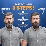 MENFIRST Gradual Gray Darkening Beard Wash for Men - Dark Shades Beard Shampoo - Hypoallergenic, Harsh Chemical-Free, Dermatologist Tested Beard Dye - 4.6 Fl Oz (Pack of 1) - Image 5