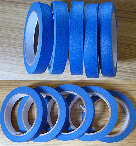 Image of Blue Painter's Tape 33 Yards, Multi Surface Masking Tape in Total, 8-50mm Wide Multi Size Painting and Decoration Supplies, Indoor and Outdoor Use