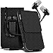 Produktbild N4U ONLINE - Nokia Lumia 1020 Karbonfaser Tasche Gürtel Schutzhülle Handytasche & Freisprecheinrichtung mit Mikrofon