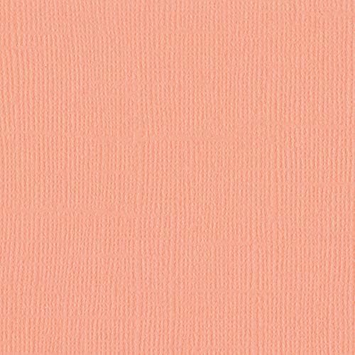 Bazzill CORAL CREAM 12x12 Textured Cardstock | 80 lb Coral Pink Colored Scrapbook Paper | Premium Card Making and Paper Crafting Supplies | 25 Sheets per Pack