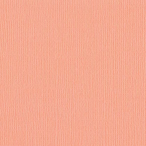 Bazzill CORAL CREAM 12x12 Textured Cardstock | 80 lb Coral Pink Colored Scrapbook Paper | Premium Card Making and Paper Crafting Supplies | 25 Sheets per Pack