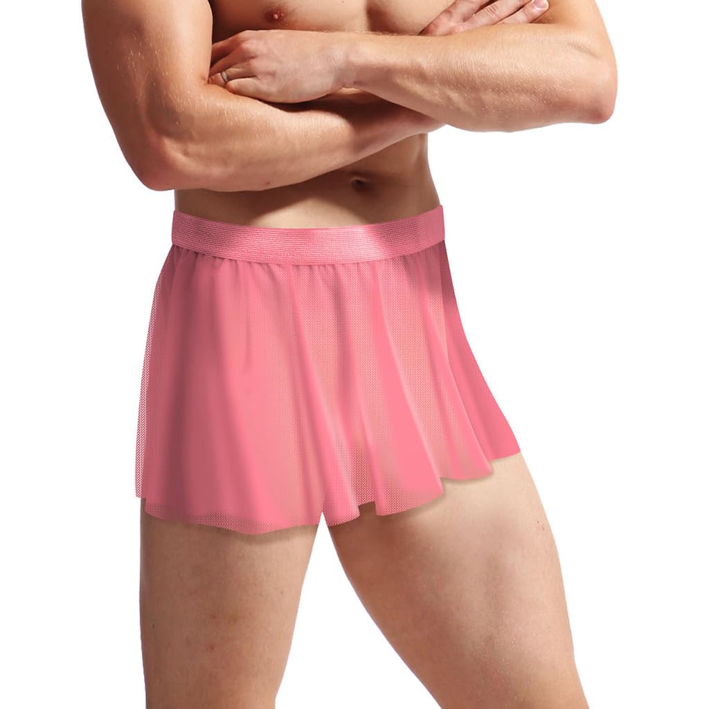 Bommi Fairy Mutandine sexy da uomo Sissy Knickers Mesh Slip stretch a vita bassa grande gonna piatta Hot Dress Funny biancheria intima