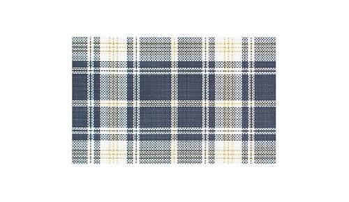 Placemats,Pvc Non-Slip Insulated Mats,Rectangular Table Mats Coasters A Set Of 4, 12X18 Inch,Suitable For Outdoor Or Kitchen Table Heat Resistant Table Mats, Easy To Clean (Blue) #TOP2