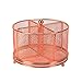 XKUN Porta Penna Penna in Oro Rosa 3 Griglia / 4 Griglia Porta Penna Desktop Mesh Porta Penna Penna Rotatibile Tavolo Orgenizer Holder Desk Ornemants per La Casa-B