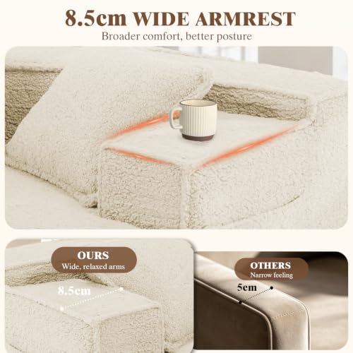Sofá de 3 plazas tapizado convertible en cama modular con almacenamiento 8