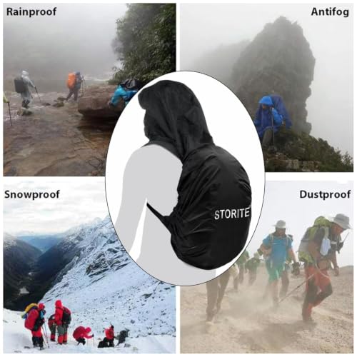 Image of Storite Backpack Rain Cover Waterproof, Hood Version 5Pack | 30L-35L Capacity, For Travel Bags