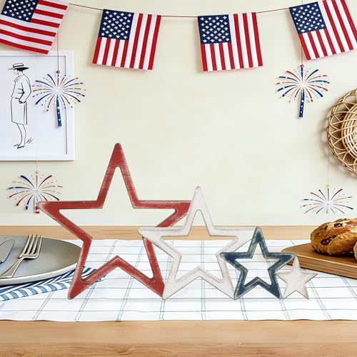 Decoraciones de mesa patrióticas 4th of July set 4 pcs miniatura 4