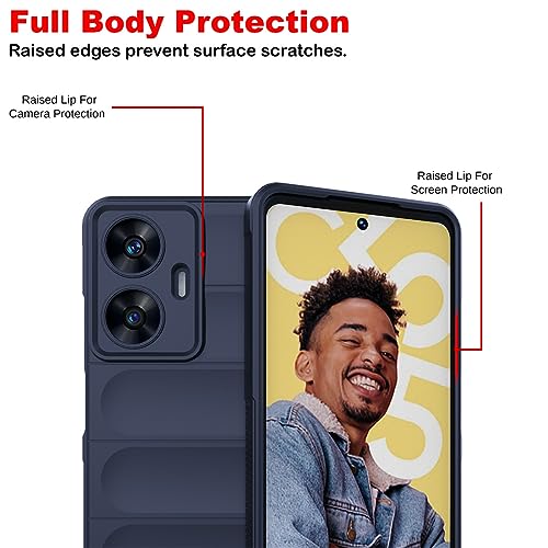 Image of Amazon Brand- Solimo Basic Case for Realme C55 4G (Silicone Dark Blue)
