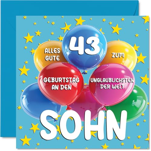 Stuff4 43° biglietto di compleanno figlio – Incredibile figlio del