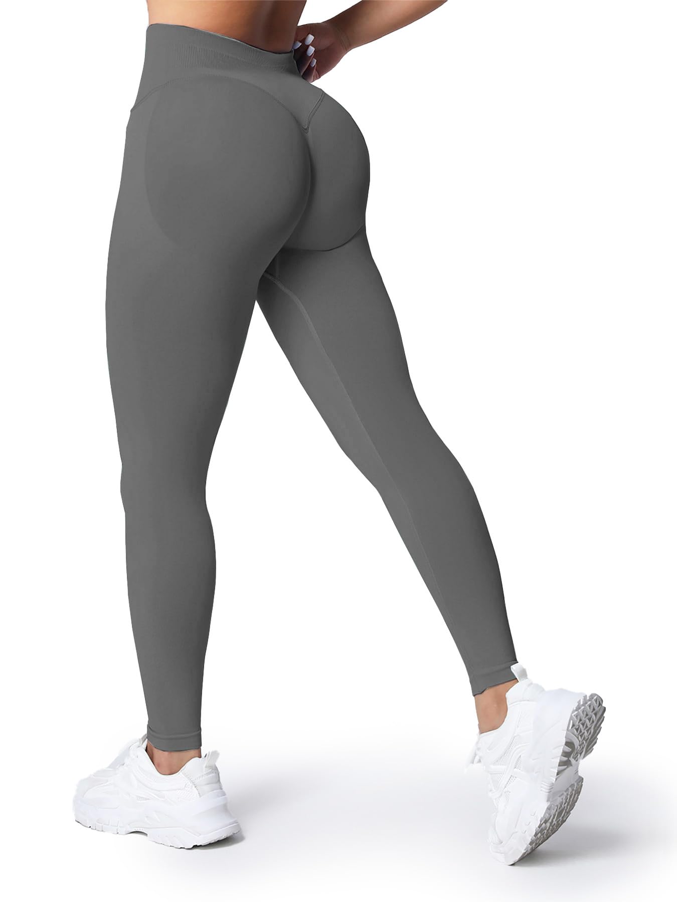 Nlieanuc Leggins Sportivi Donna Push Up - Vita Media Scrunch Pantaloni Anticellulite Pantacollant Fitness Abbigliamento Palestra Yoga
