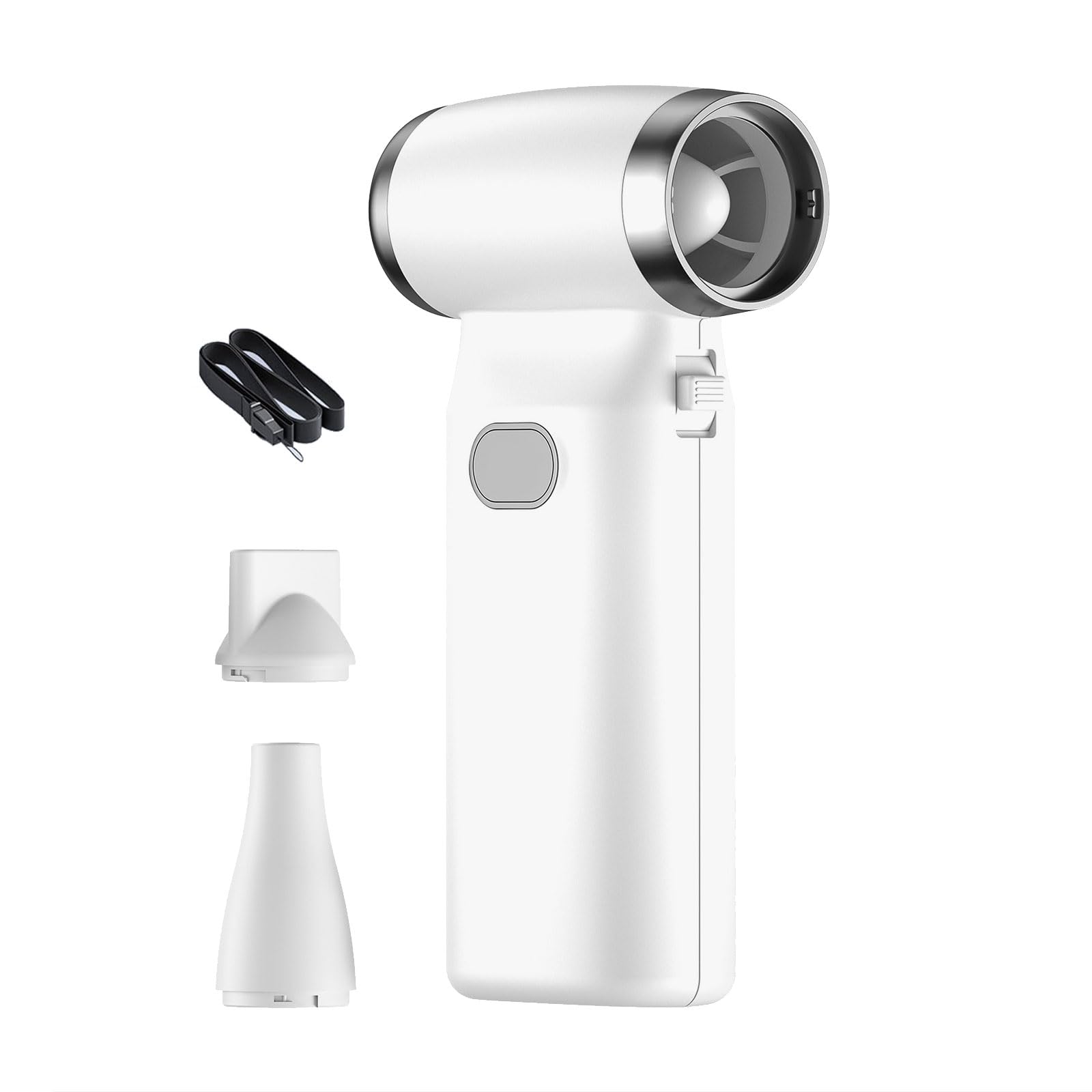 Uqezagpa White Handheld Blower For Home Electronics Cleaning Use Rechargeable Jets Air Dusters With Lcd Screen For Keyboards High Speeds Jets Dry Air Blower