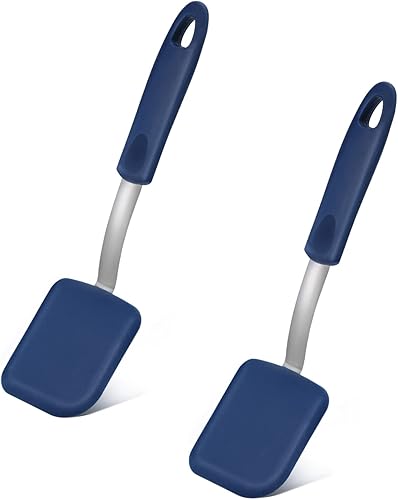 2 espátulas de silicona para galletas espátula flexible de silicona resistente al calor juego de espátulas de silicona antiadherentes utensilios de
