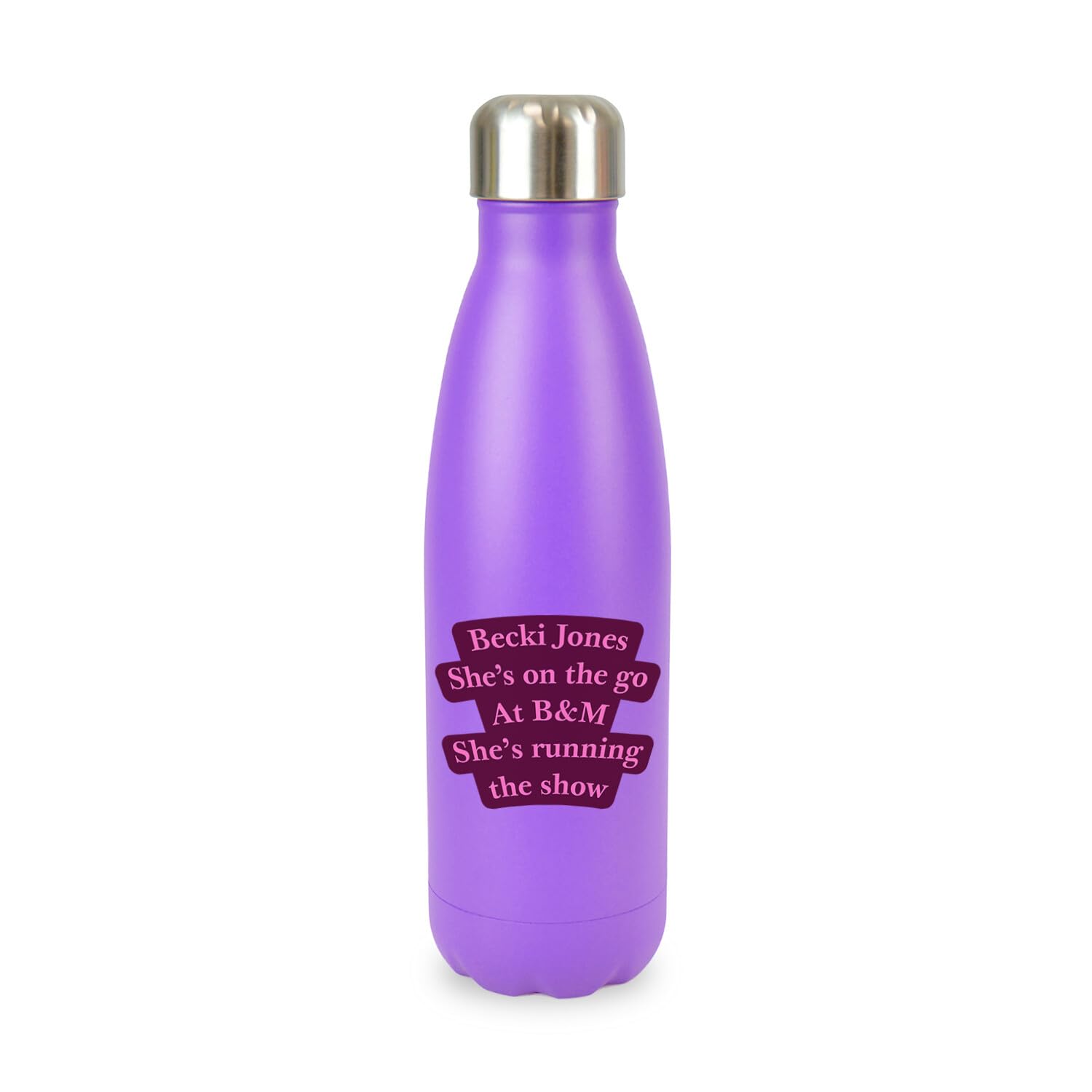 New Spirit Original Becki jones shes on the go meme trend trending viral screw top lid stainless steel water bottle drinks cup water bottle refill cute fun explore travel