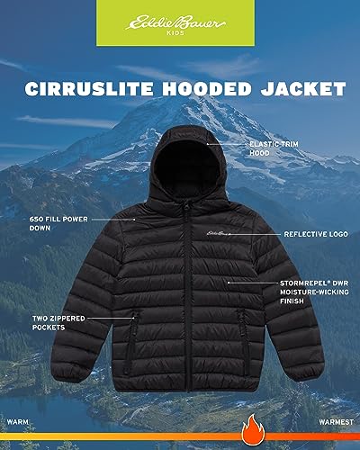 Eddie Bauer Boys' Jacket - CirrusLite Weather Resistant Down Coat for Boys - Insulated Quilted Bubble Puffer (3-20)3