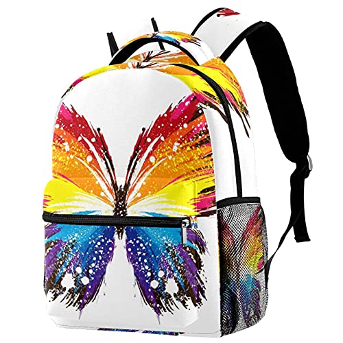 Sac à dos de voyage bohème avec porte-bouteille pour campus et loisirs