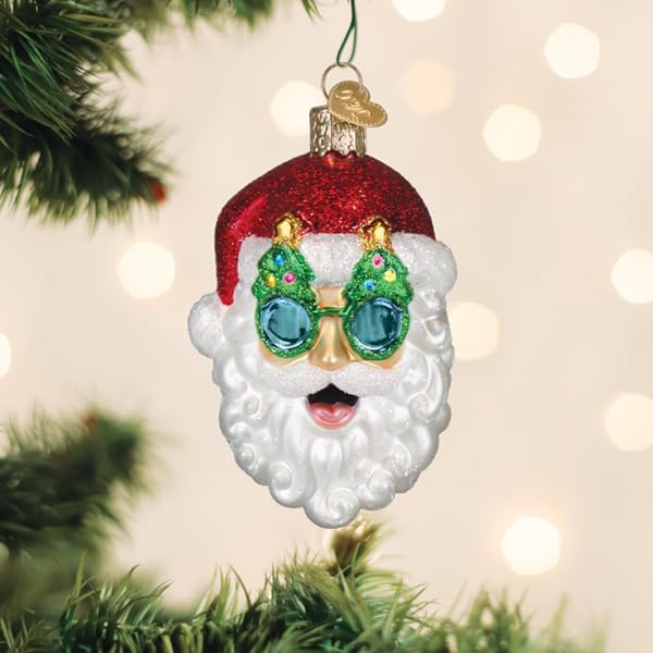 Old World Christmas Tree Shades Santa Glass Blown Ornament for Christmas Tree, Handcrafted Holiday Decoration, Santa Collection - Image 4
