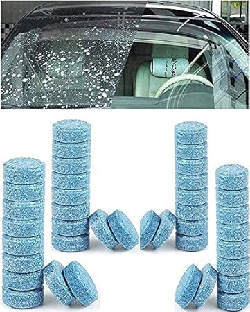 40 Pcs Car Wiper Detergent Effervescent Tablets | Washer Auto Windshield Cleaner Glass | Pack of 40