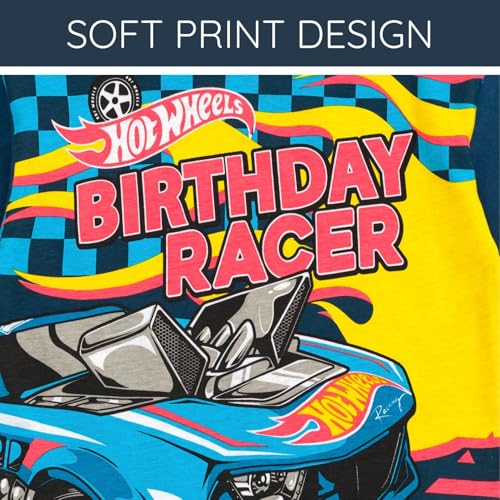 Hot Wheels Birthday Drop Shoulder T-Shirt Toddler to Big Kid Sizes (2T - 10-12)3