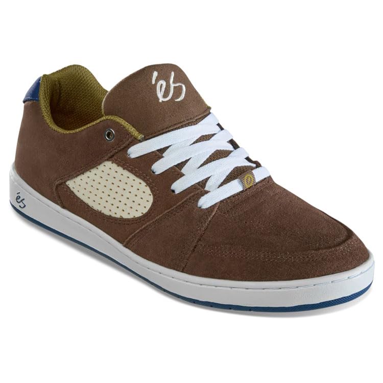Es Skateboard Shoes Accel Slim Brown/Tan/Blue Size 12