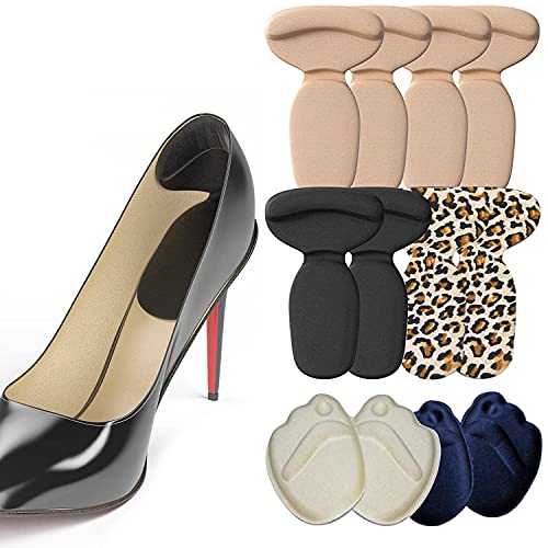 TRLREQ 6 Pares Almohadillas Metatarsianas de Gel - Plantillas para Talón y Cuidado del Pie - Protector Antideslizante para Zapatos Grandes