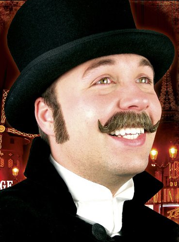 Unbespielt Halloween Karneval Party Kostüm Koteletten aus Echthaar braun Cover