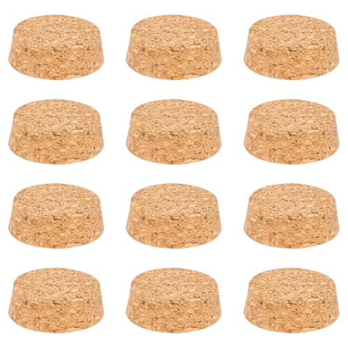 Bouchons coniques bois souple 5,1 cm BENECREAT pour bouteille vin bocal et loisirs créatifs x12