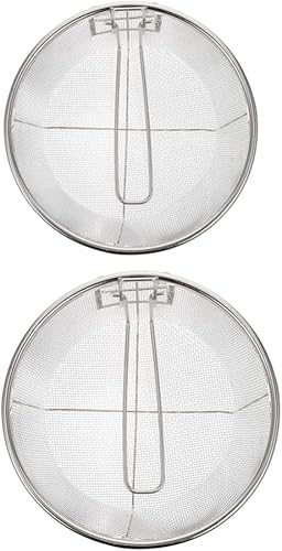 Cesta redonda de acero inoxidable soporte para papas fritas para mesa de comida frita, filtración de residuos de aceite para cocina, restaurante,