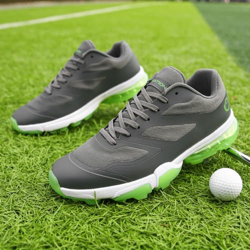 Image of THESTRON New Men Golf Shoes 8 Spikes Professional Outdoor Golf Sport Sneaker for Men