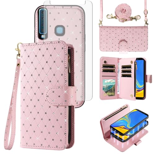 Samsung Galaxy A9 2018 coque rose Asuwish élégante pour protection au quotidien