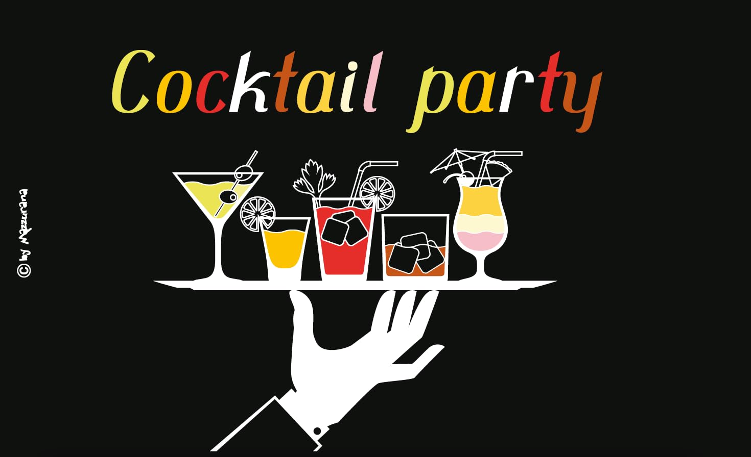 Drapeau Cocktail Party 150 x 90 cm pour célébrer la joie des retrouvailles entre amis