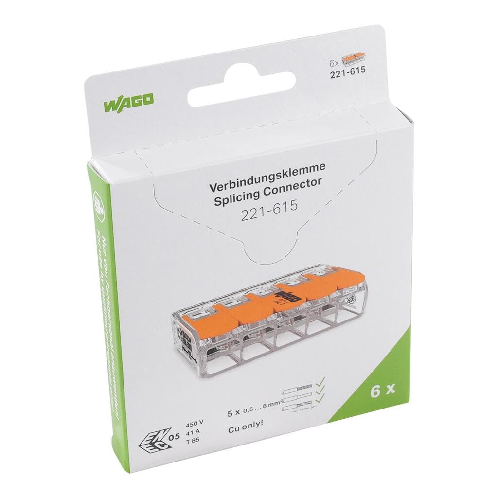 Wago 2273: 50 Morsetti Inserimento Diretto 0,5-2,5 Mm², 450V/24A, Confezione Mista