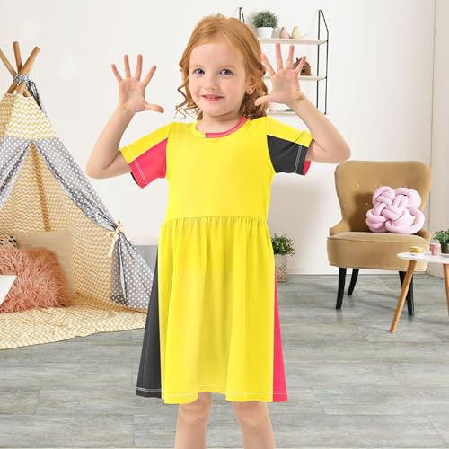 Toddler Dresses for Girls Belgium Flag Floral Beach Sundress 2t Summer Short Little Girl4