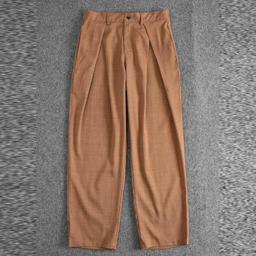 Men's Baggy Dress Pants Wide Leg Pleated Front Casual Old Money Trousers - image 5