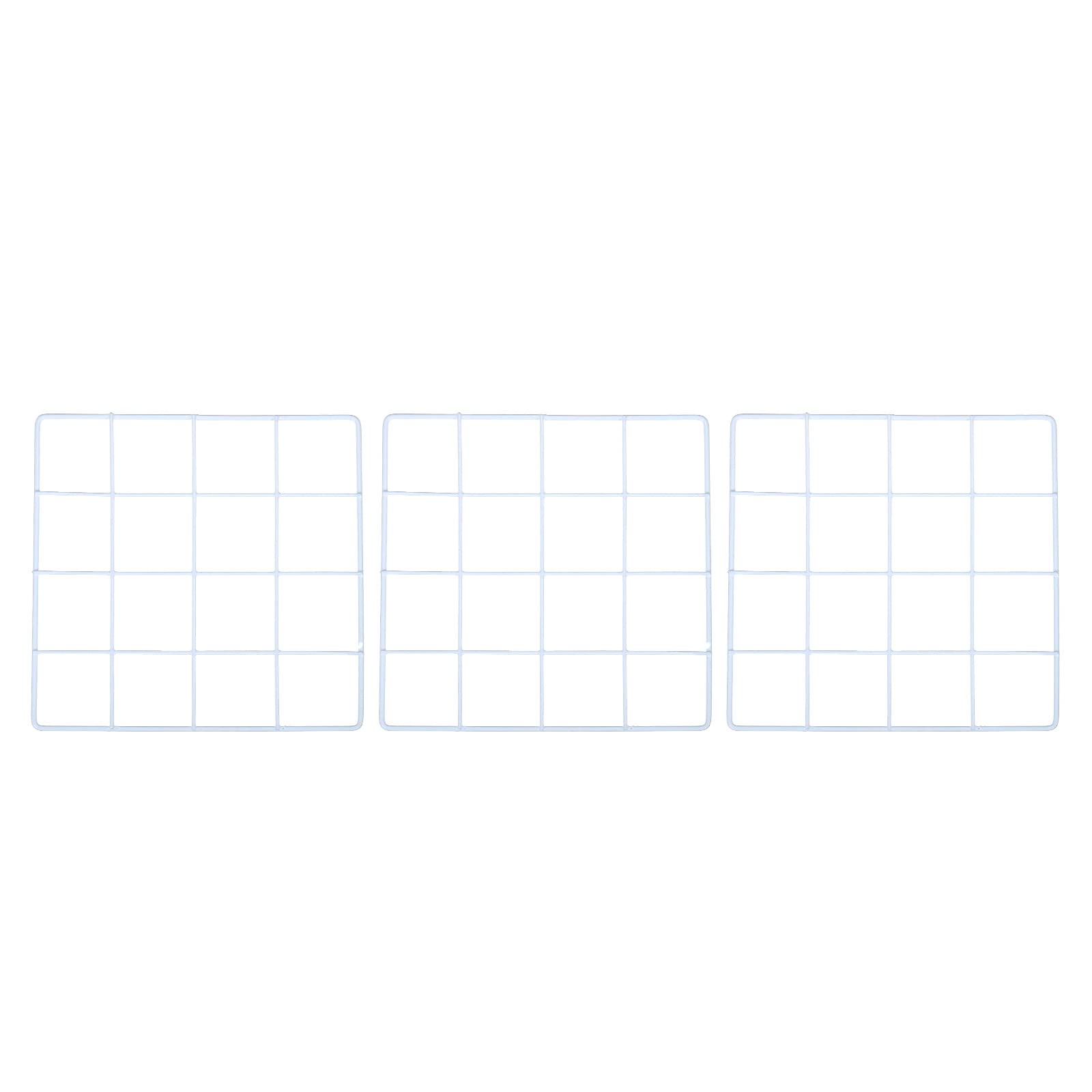 YOKIVE 3Pcs Iron Wire Grid Panel, Decorative Panels Board | Photo Pictures Display Holders Hanging Frame for Home Office (White, 8