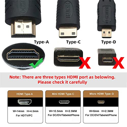 NFHK HDMI 1.4 Type A Male to A Female Extension Cable Right Angled 90 Degree Support HDTV 4K 60hz 3D, black 1 - Image 2